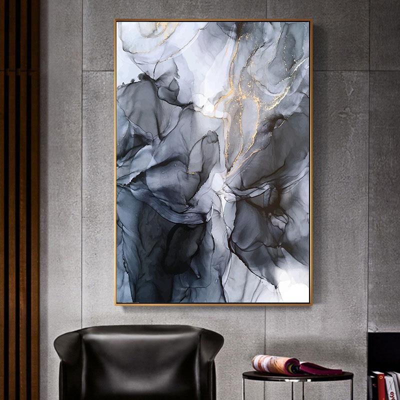 Abstract Ink Canvas Art - Image 4