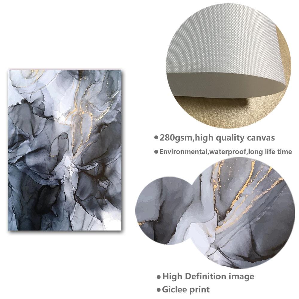 Abstract Ink Canvas Art - Image 5