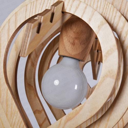 Abstract Wood Pendant Light - Image 4