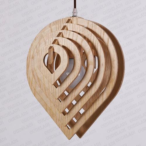 Abstract Wood Pendant Light - Image 5