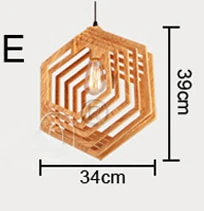 Abstract Wood Pendant Light - Image 7
