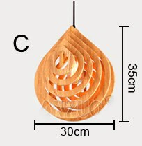 Abstract Wood Pendant Light - Image 9