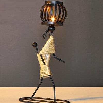African Wrought Iron Candle Holder - Image 11