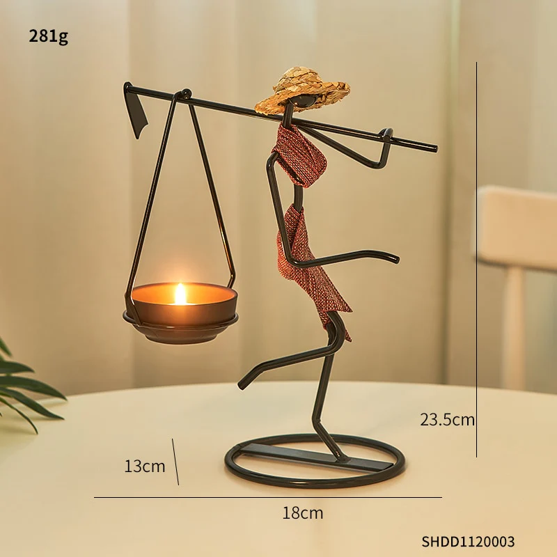 African Wrought Iron Candle Holder - Image 15