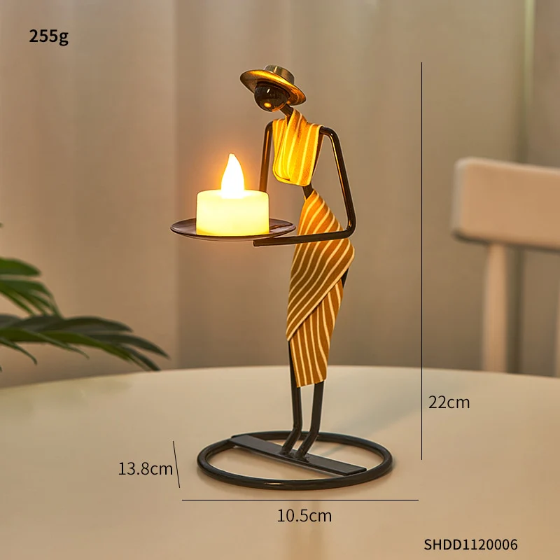 African Wrought Iron Candle Holder - Image 16