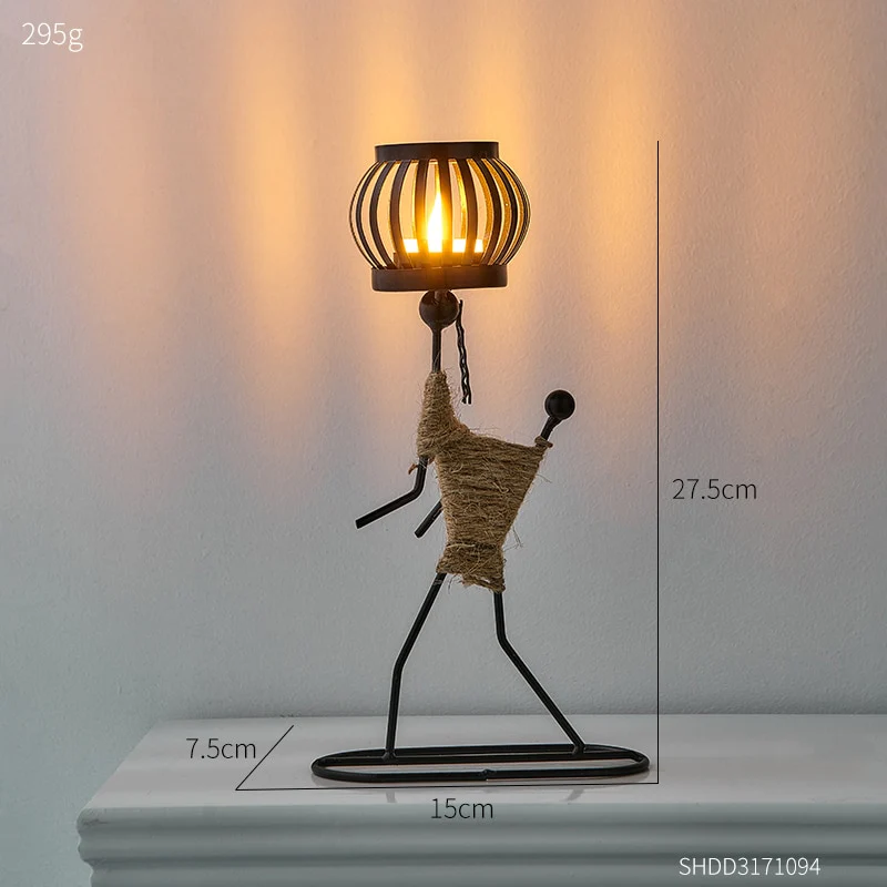 African Wrought Iron Candle Holder - Image 17
