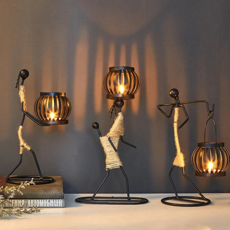 African Wrought Iron Candle Holder - Image 3