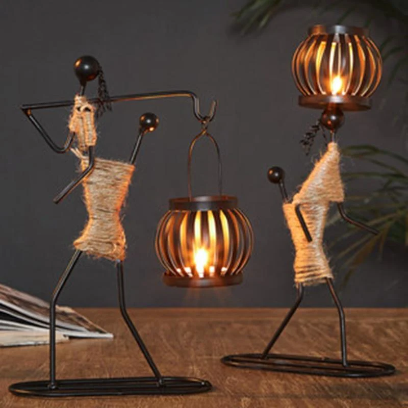 African Wrought Iron Candle Holder - Image 5