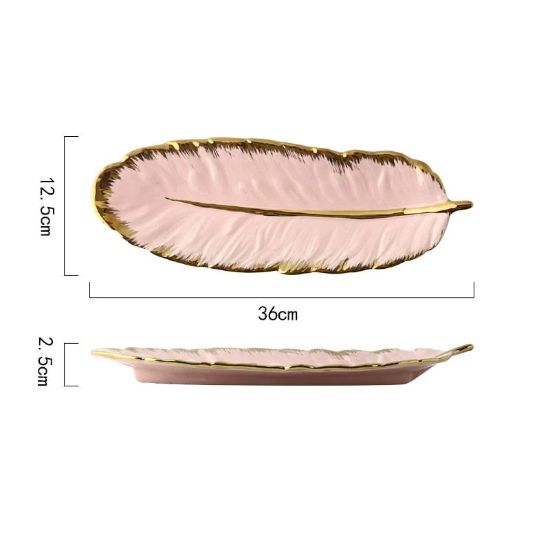 Banana Leaf Ceramic Tray - Image 11
