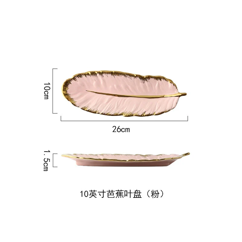 Banana Leaf Ceramic Tray - Image 12