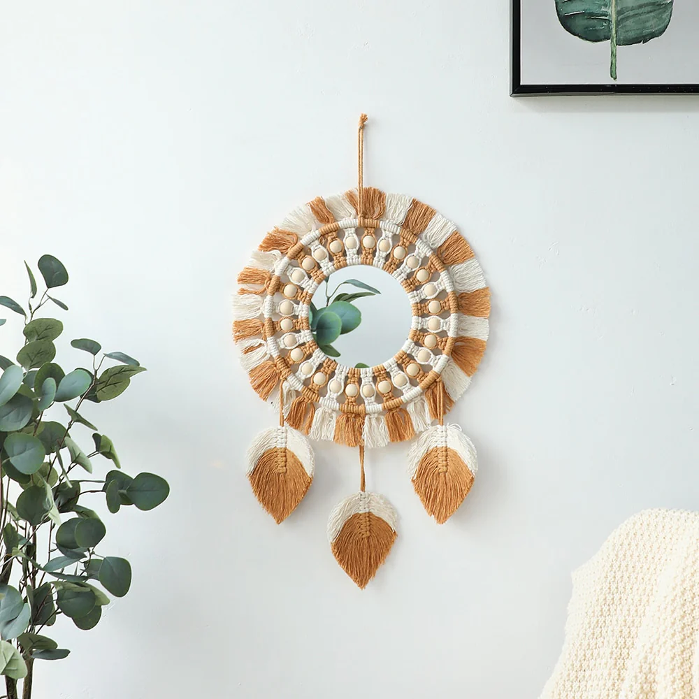 Boho Macrame Wall Mirror - Image 3