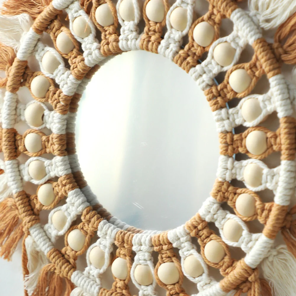 Boho Macrame Wall Mirror - Image 5