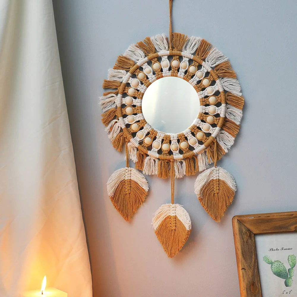 Boho Macrame Wall Mirror - Image 7