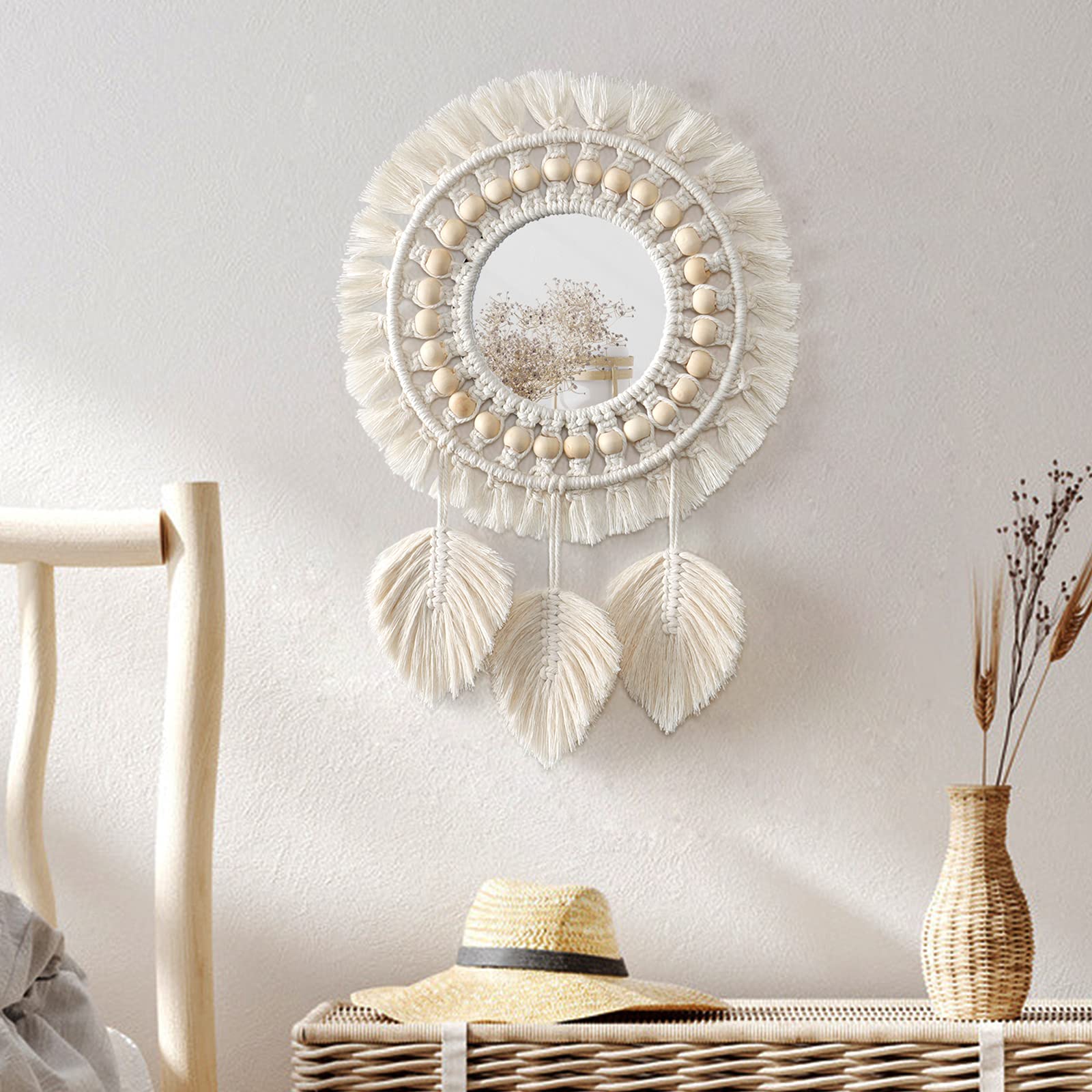 Boho Macrame Wall Mirror - Image 8
