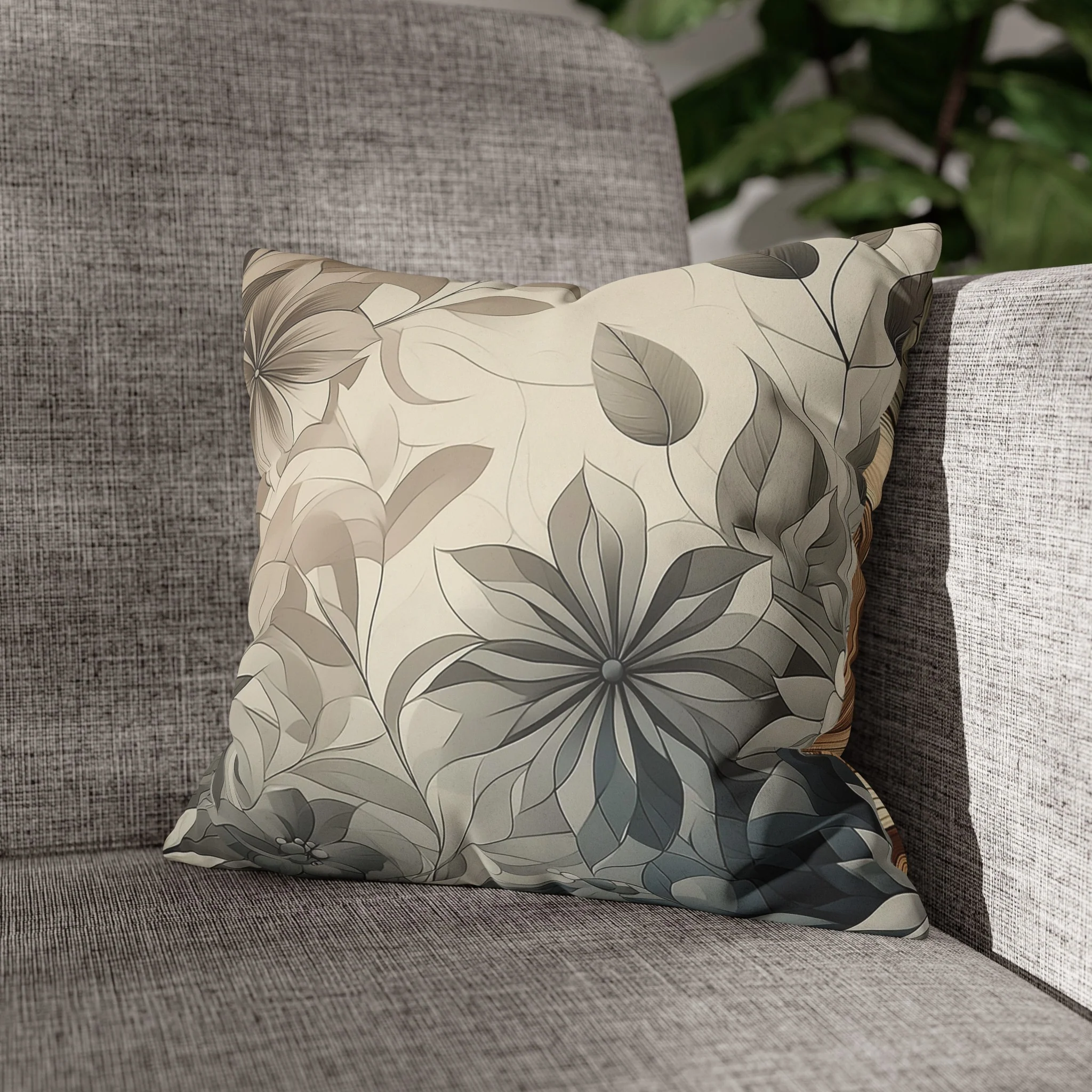 Floral Suede Double Sided Pillowcase - Image 12