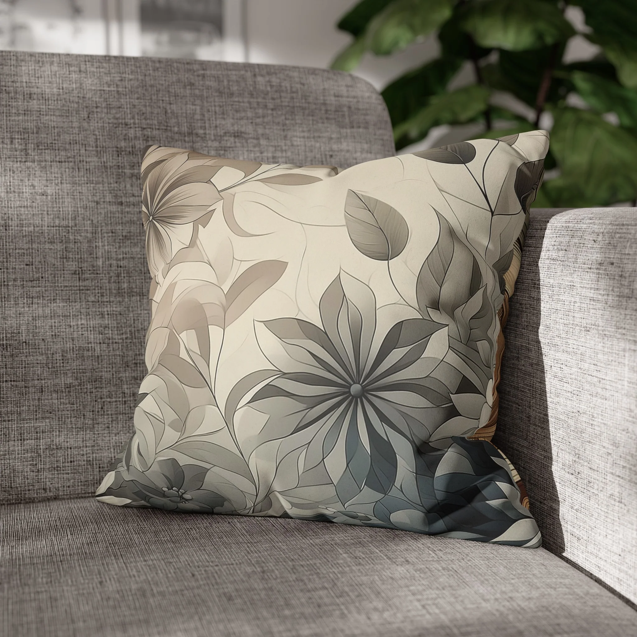 Floral Suede Double Sided Pillowcase - Image 18
