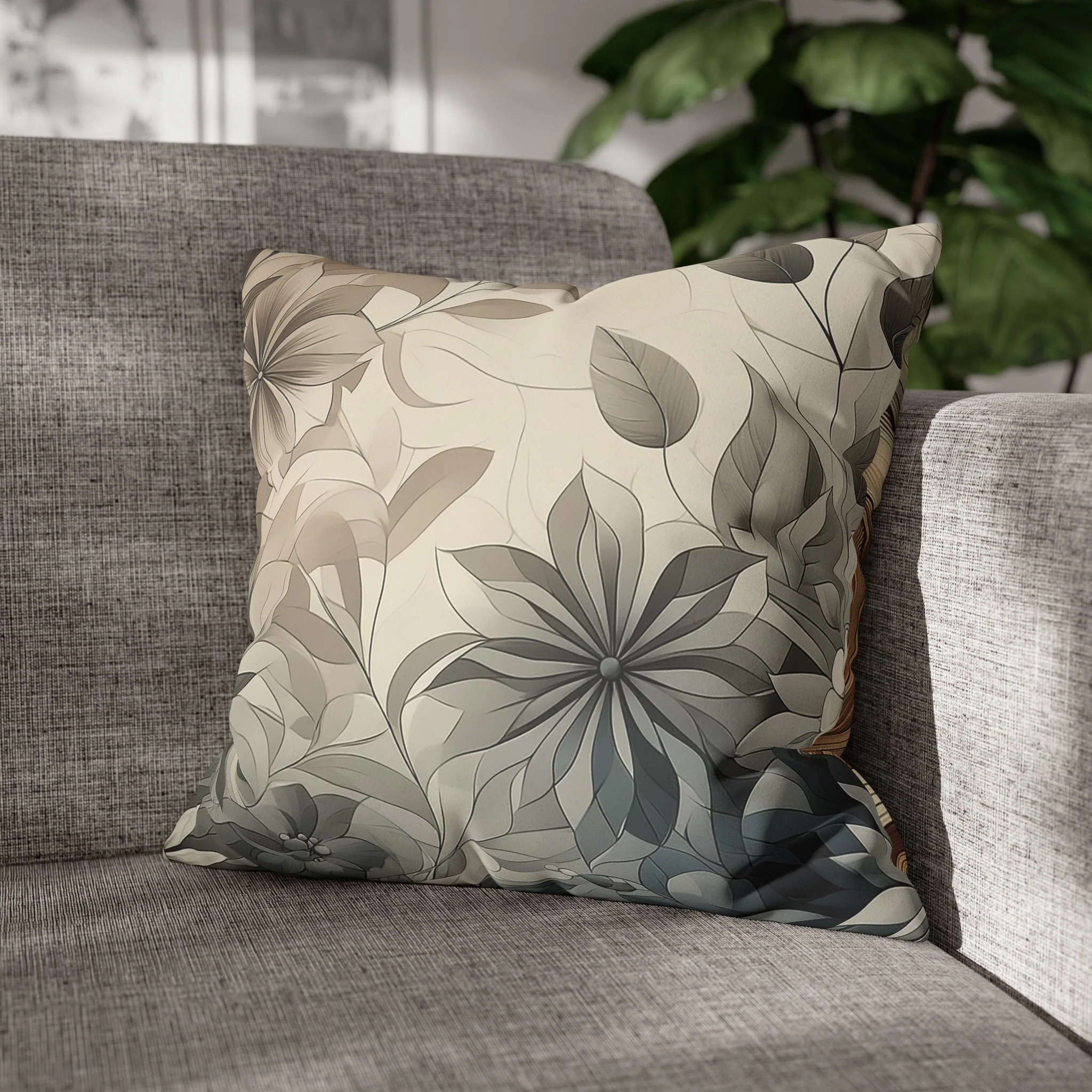 Floral Suede Double Sided Pillowcase - Image 24