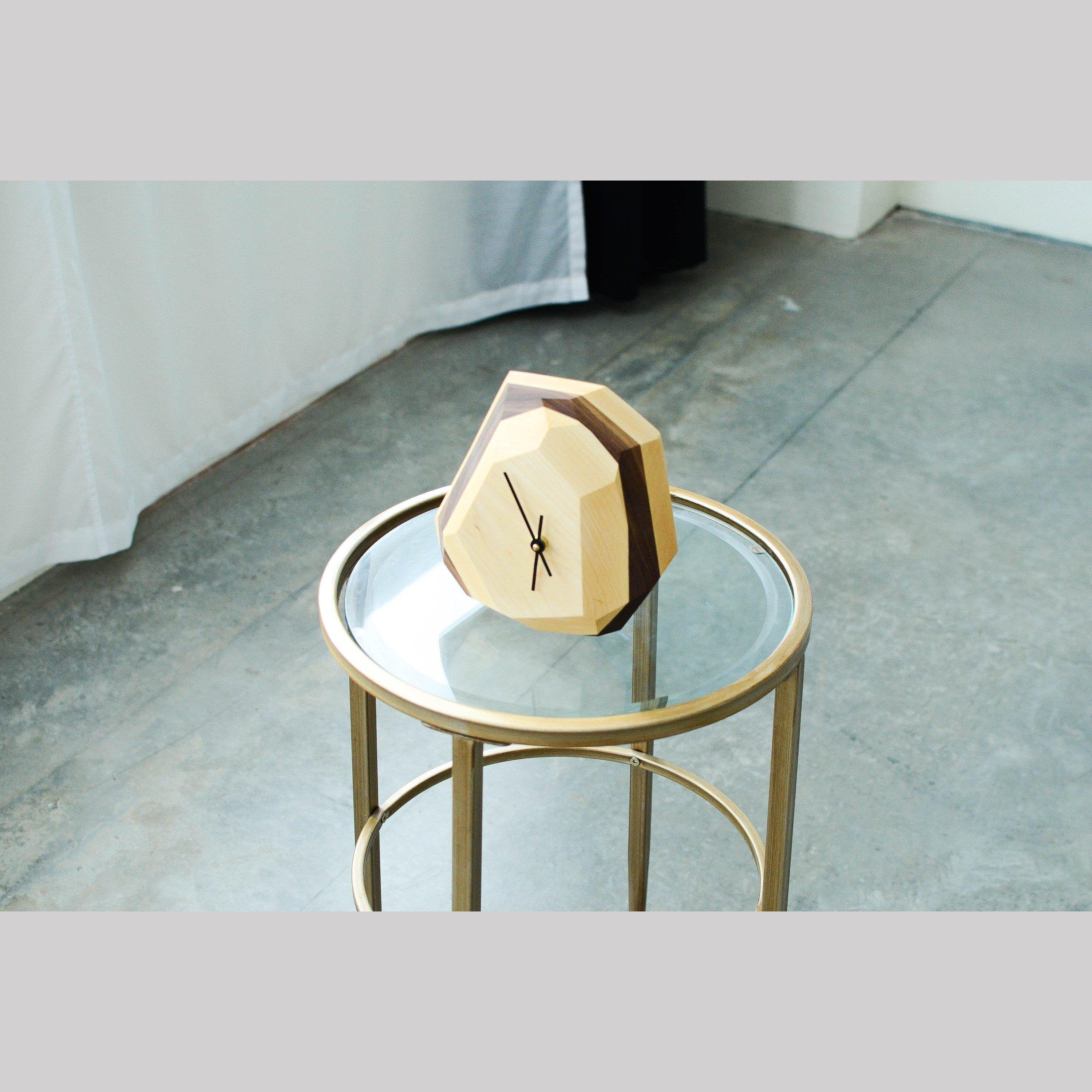 Crystal Time: A Minimalist Wooden Wall Clock - Image 5