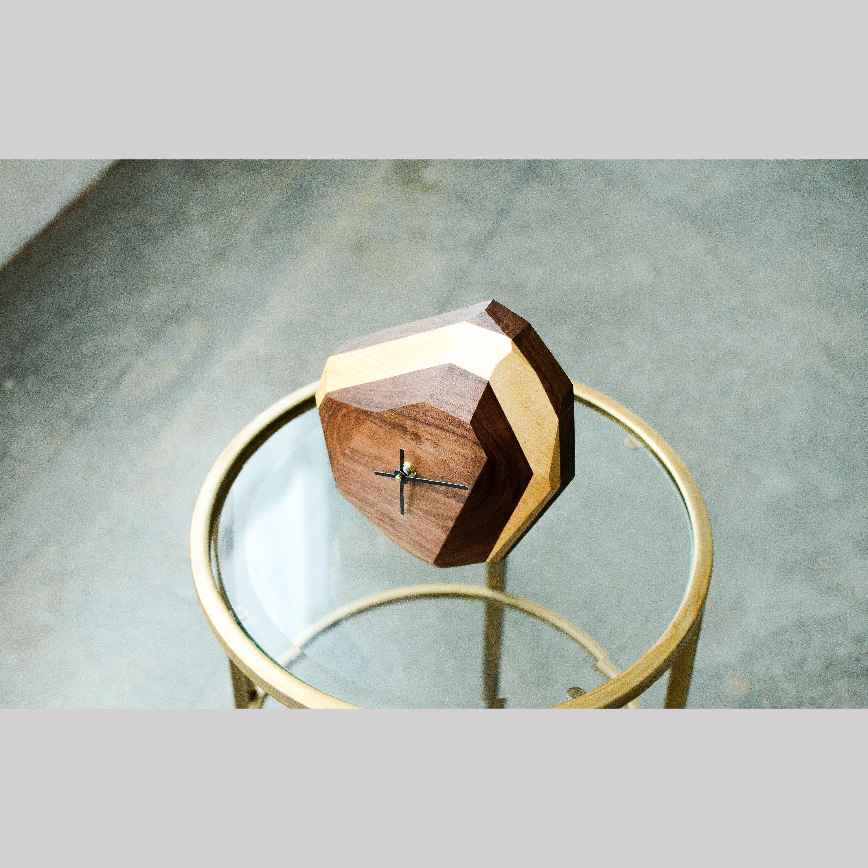 Crystal Time: A Minimalist Wooden Wall Clock - Image 6
