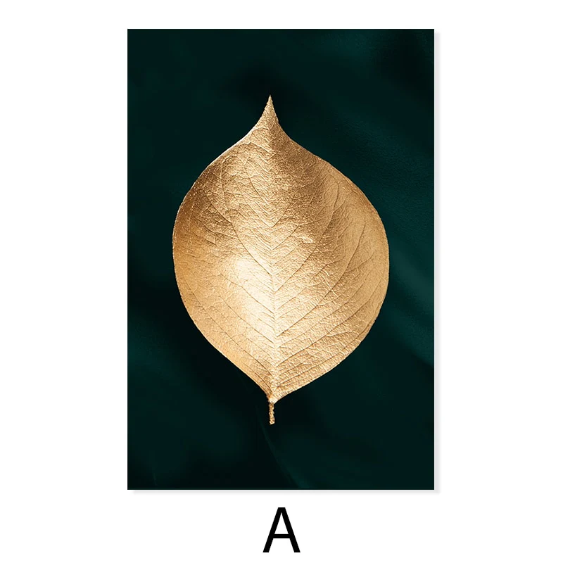 Golden Leaf Art Print - Image 12