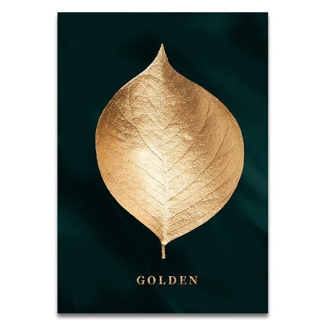 Golden Leaf Art Print - Image 4