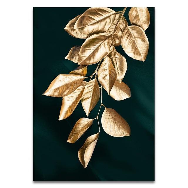 Golden Leaf Art Print - Image 5