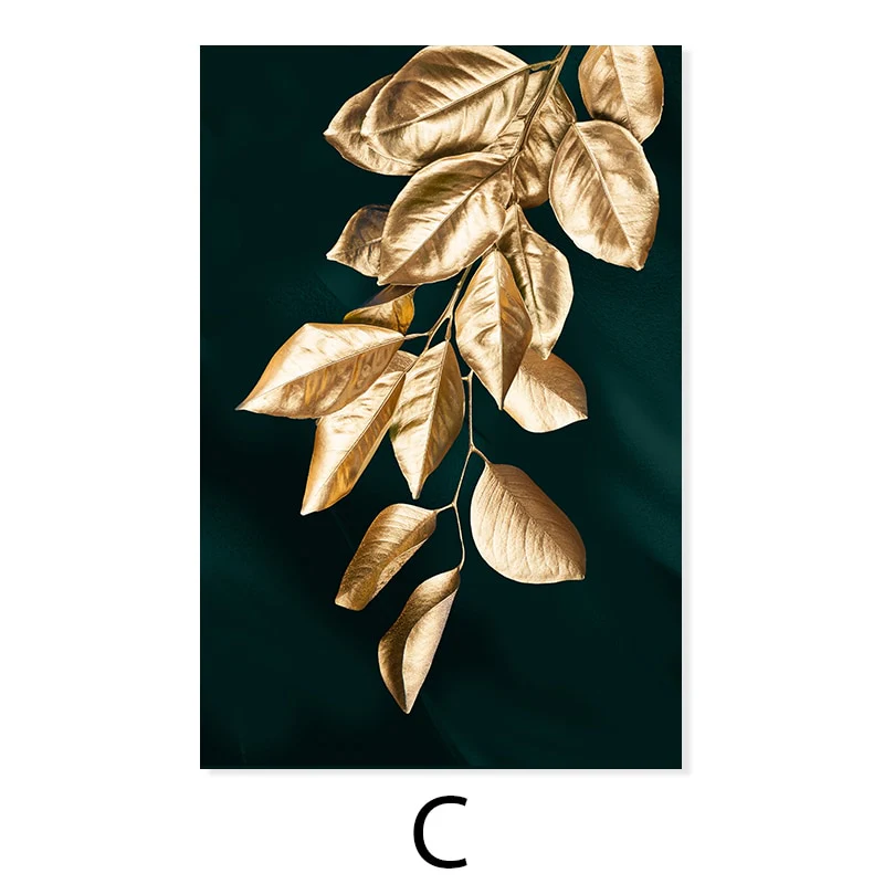 Golden Leaf Art Print - Image 9