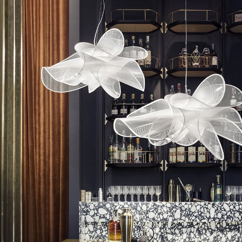 Luminous Lattice LED Mesh Chandelier - Image 3