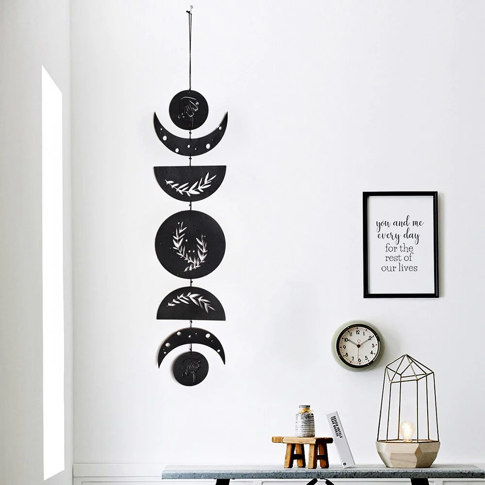 Lunar Elegance | Wooden Moon Phase Wall Hanging - Image 6