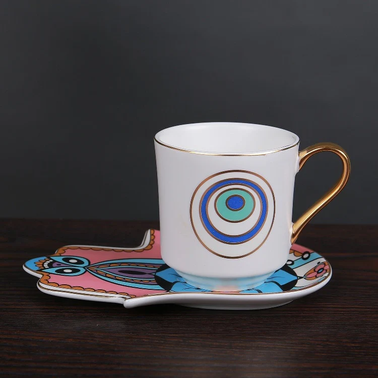 Mystical Hamsa Hand Turkish Coffee Cup Set - Image 5