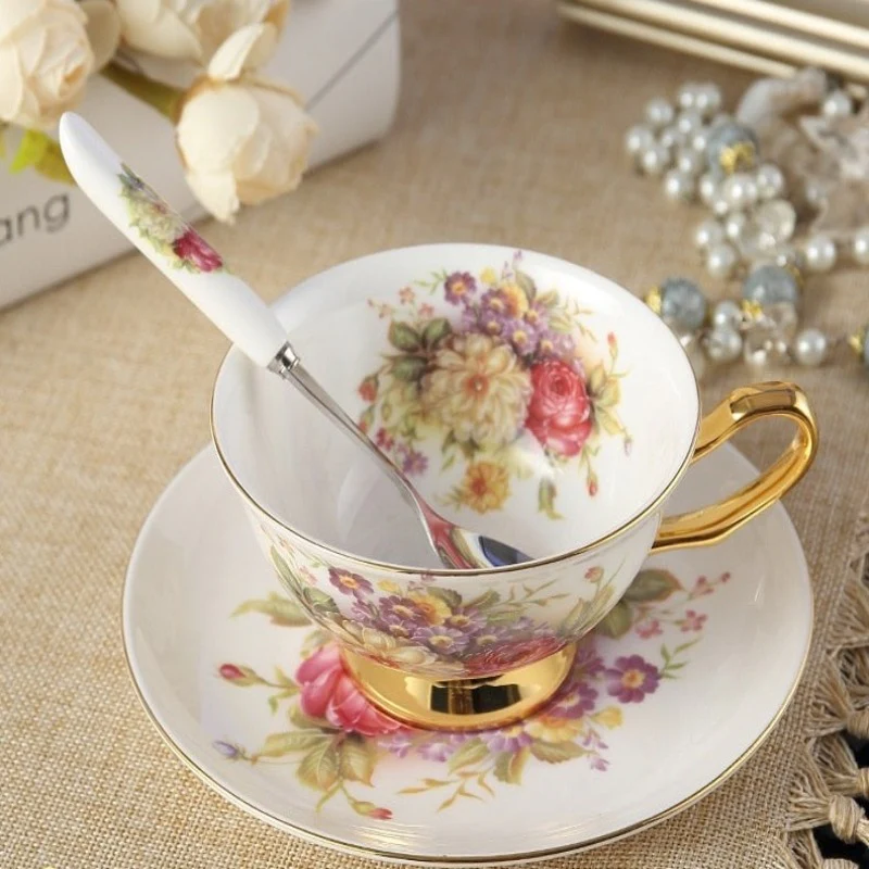 Pastoral Blooms Bone China Tea Set - Image 4