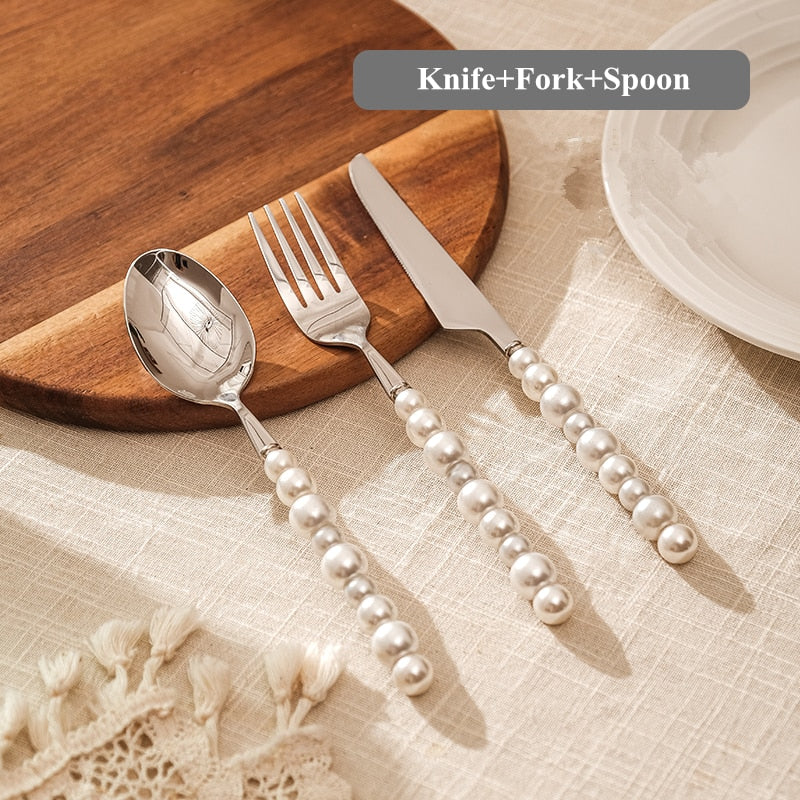 Pearl Essence Silver Cutlery Set - Image 4