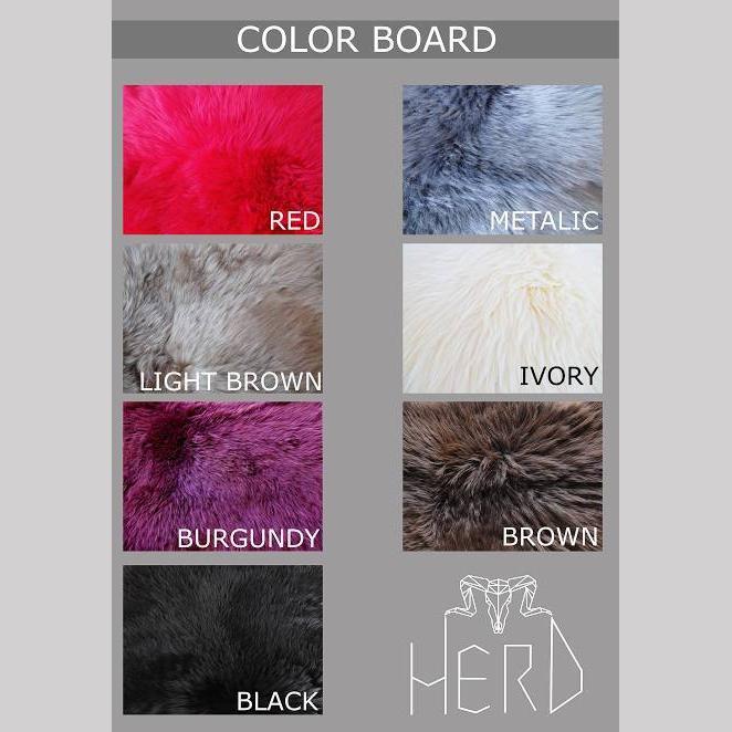 Round Sheepskin Cushion - Image 10