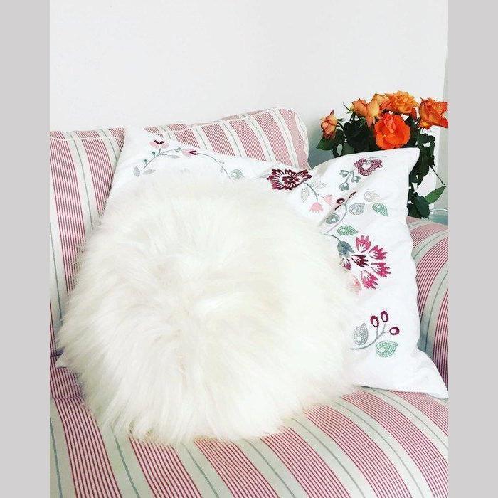 Round Sheepskin Cushion - Image 11
