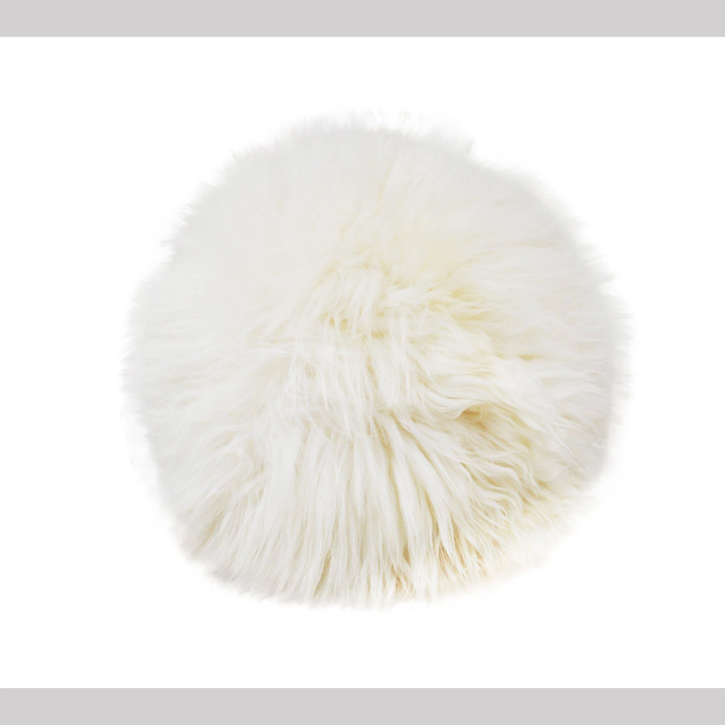 Round Sheepskin Cushion - Image 3