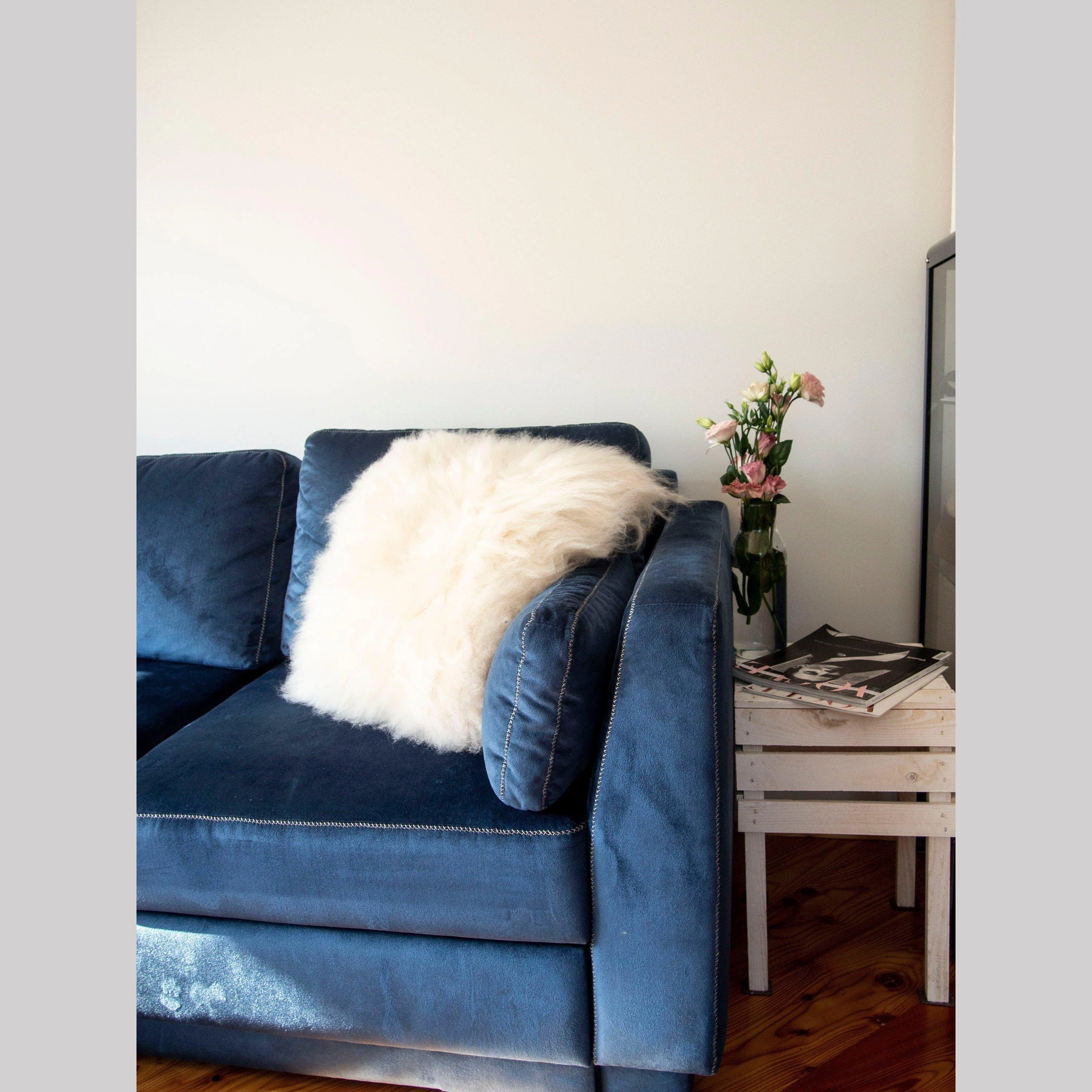 Square Sheepskin Cushion - Image 10