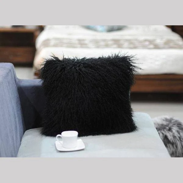 Square Sheepskin Cushion - Image 3