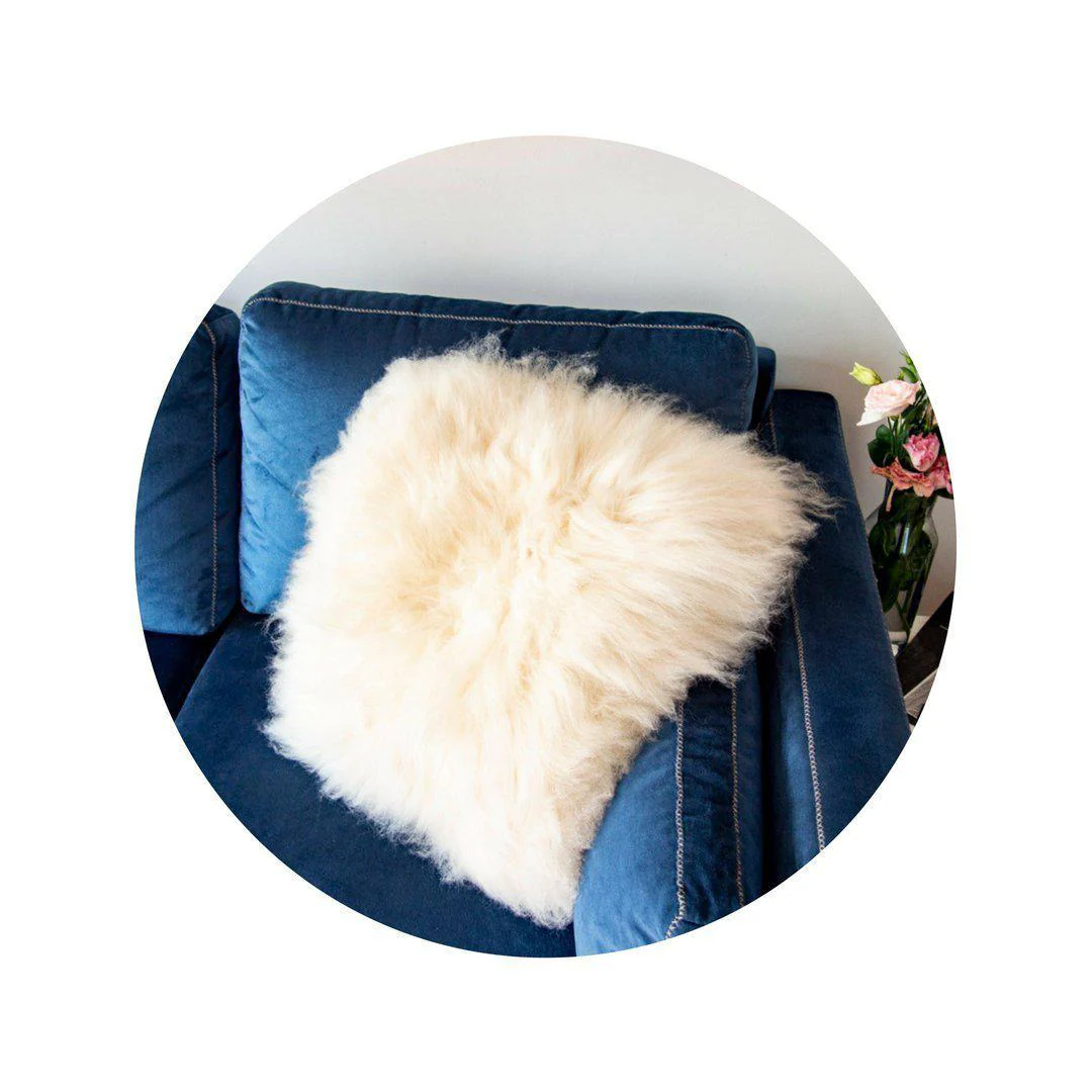 Square Sheepskin Cushion - Image 6