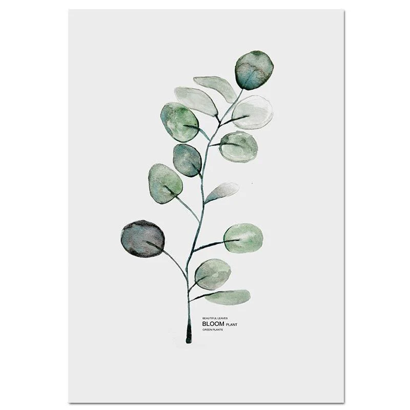Watercolor Plants Canvas - Image 4