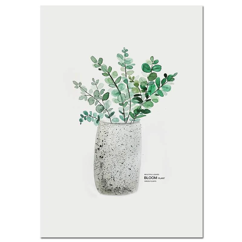 Watercolor Plants Canvas - Image 5
