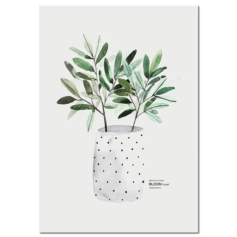 Watercolor Plants Canvas - Image 6