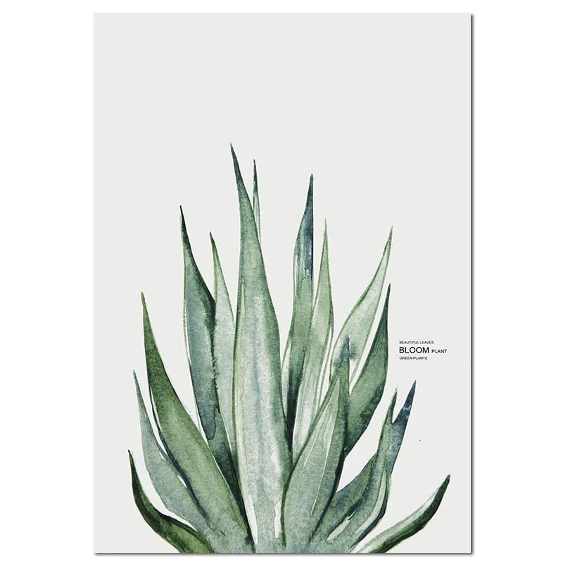 Watercolor Plants Canvas - Image 7